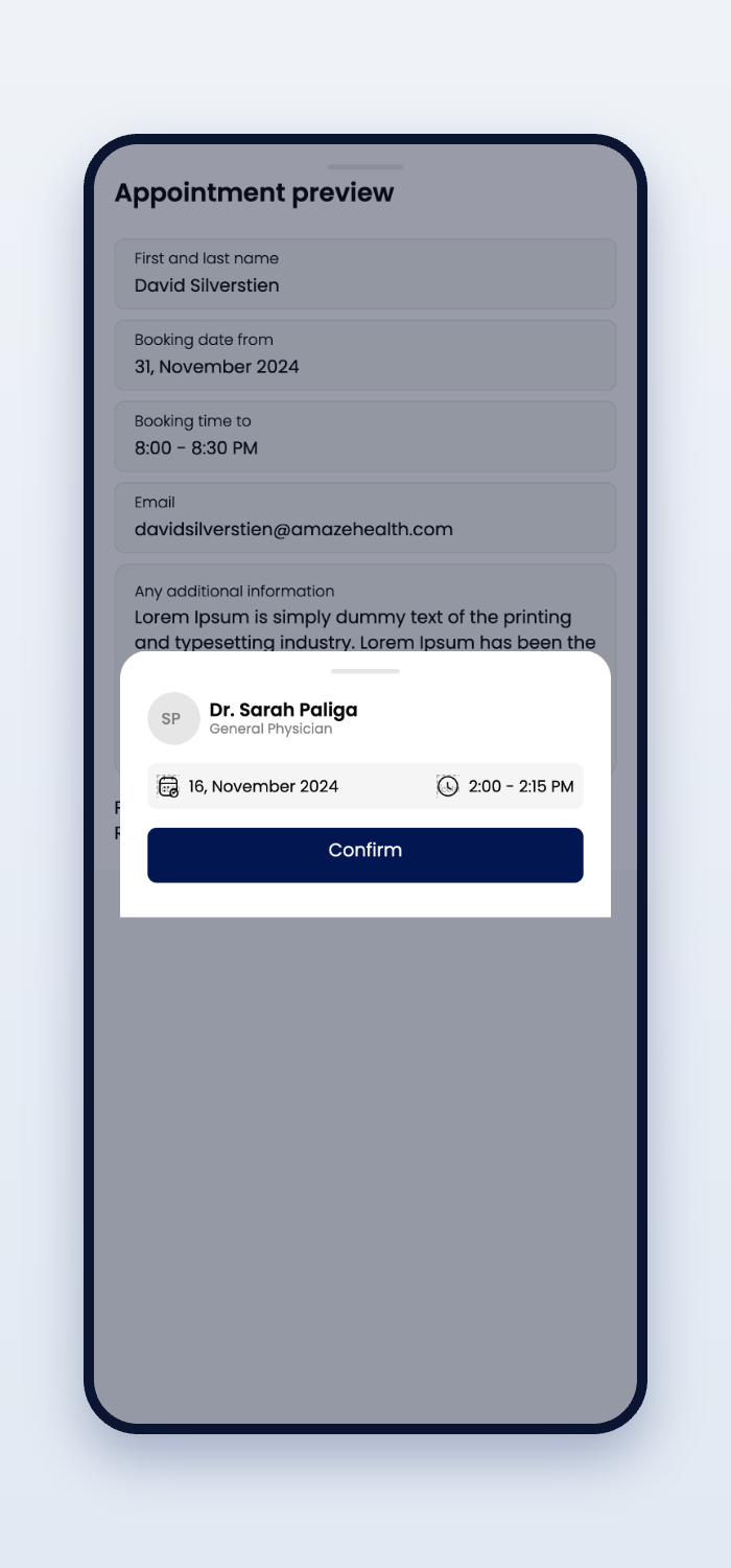 Amaze Health — flow 6